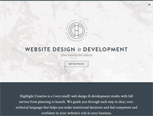 Tablet Screenshot of highlightcreative.com